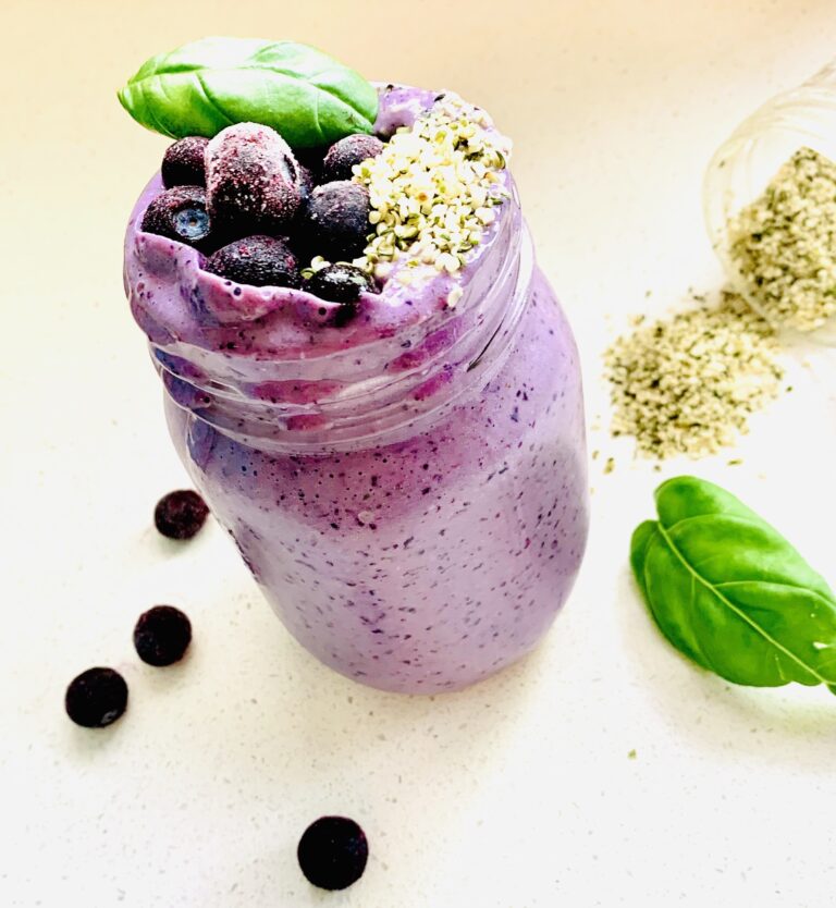 blueberry basil smoothie