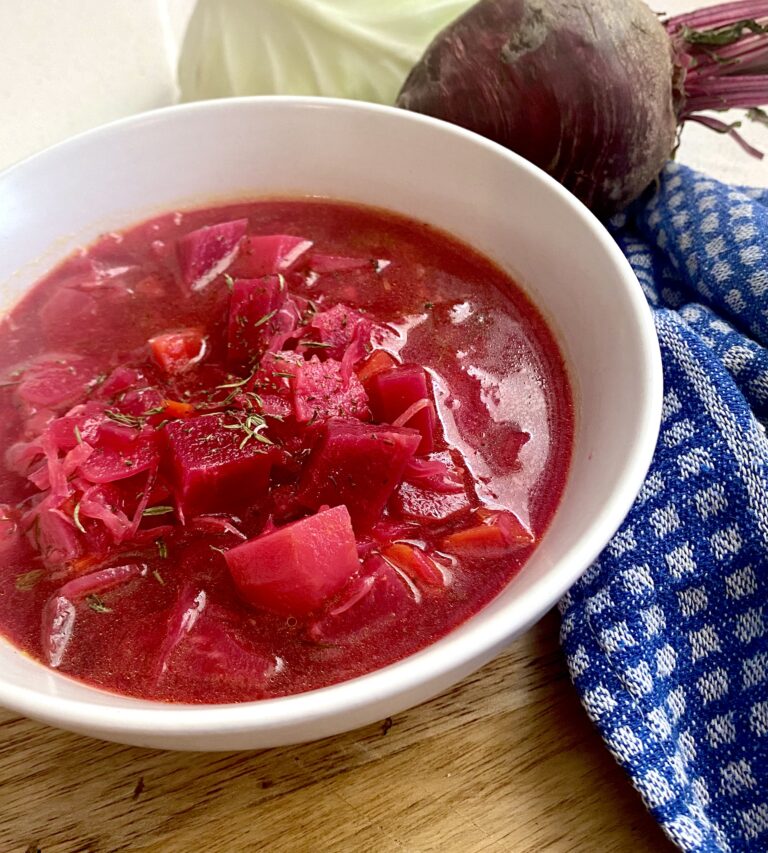Borscht (beet and cabbage soup)